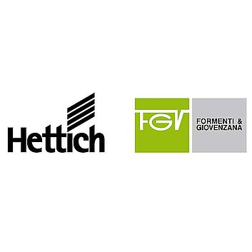 Logo der Hettich Gruppe und Logo von Formenti & Giovenzana SpA